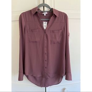 NWT Express Portofino Button down shirt - mauve / purple size Medium